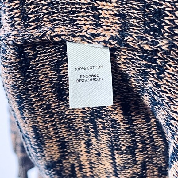 BP Cardigan Sweater Womens Size S Blue 100% Cotton Space Dye Open Knit Soft Boho - Picture 5 of 8